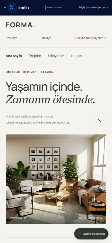 FORMA telefon görünümü