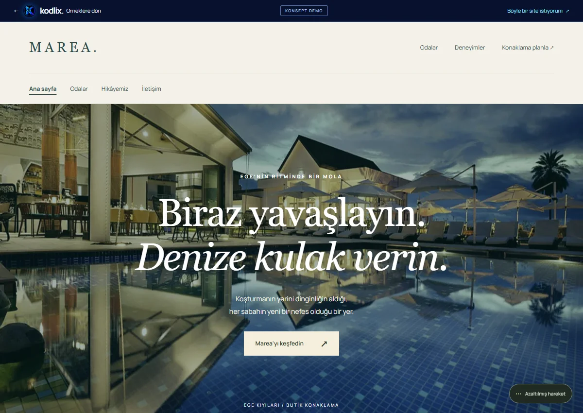 MAREA masaüstü görünümü