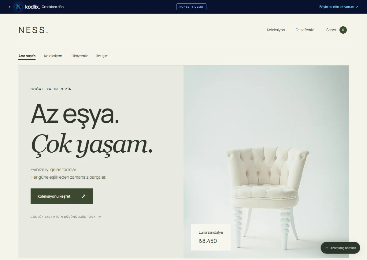 NESS masaüstü görünümü