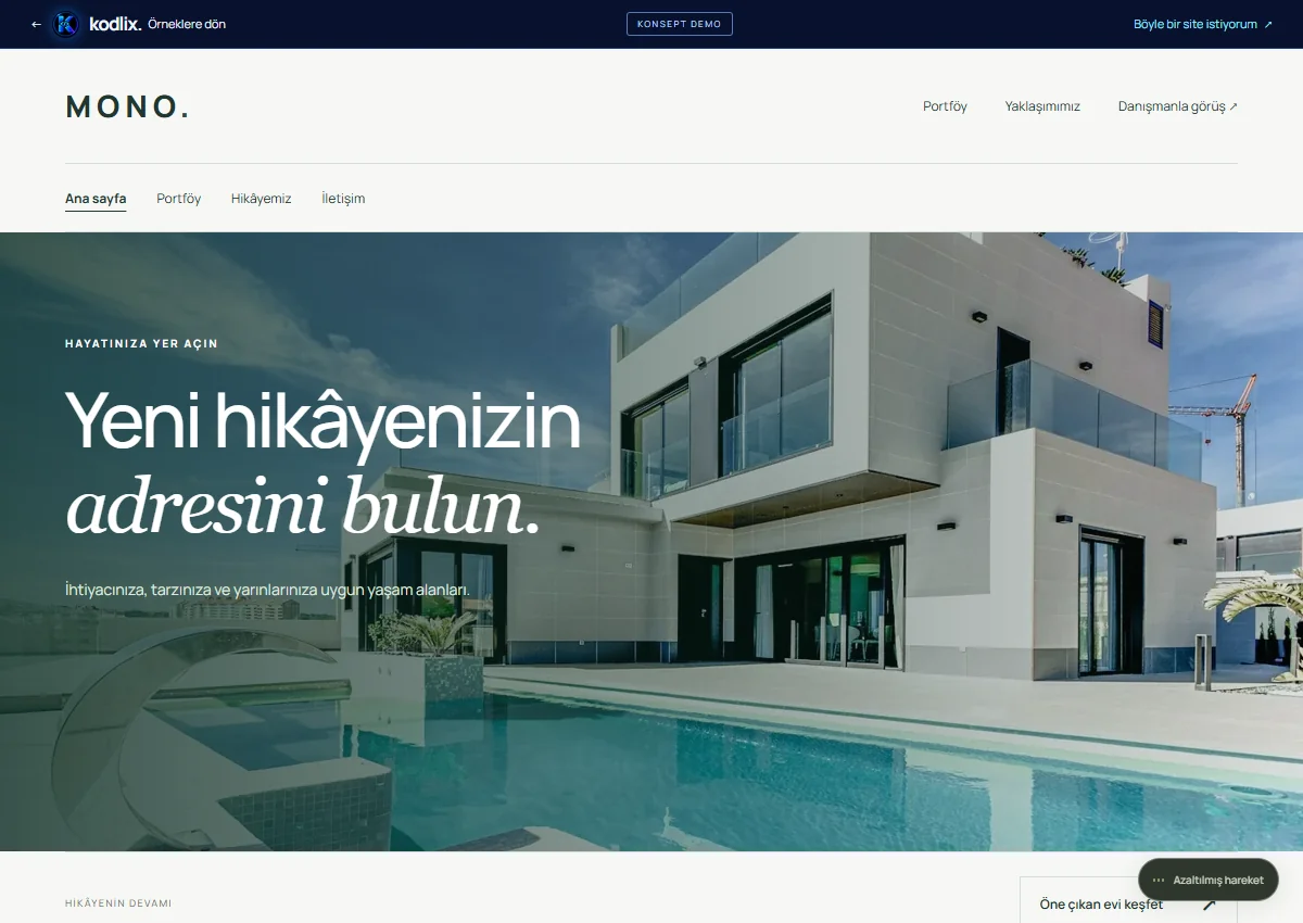 Kodlix örnek arayüzü